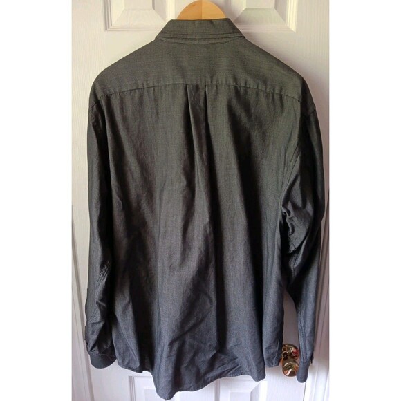 Men's Roundtree & Yorke Long Sleeve Button Up Shirt , XL, Gray - Picture 5 of 5